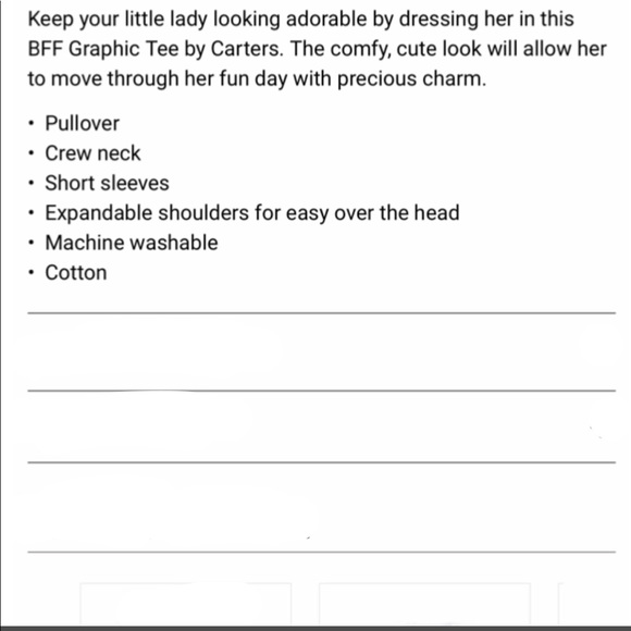 (Kids) BFF Graphic tee NEW, Size 12, 18 or 24 Mos - Picture 3 of 3